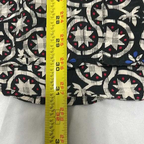 AXIS 100% Silk Large Long Sleeve Jacquard Print Blouse w/Mother of Pearl Buttons - Picture 6 of 7